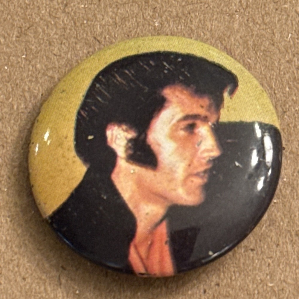 Elvis Presley Mini Small Vintage Pinback Button Pin Round Circle